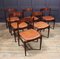 Italian Rosewood Dining Chairs by Frattini, 1960s, Set of 6 7