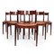 Italian Rosewood Dining Chairs by Frattini, 1960s, Set of 6 1