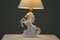 Lámpara de mesa Cabor Horse de cerámica blanca, Francia, años 80, Imagen 2