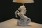 Lámpara de mesa Cabor Horse de cerámica blanca, Francia, años 80, Imagen 6