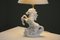 Lámpara de mesa Cabor Horse de cerámica blanca, Francia, años 80, Imagen 9