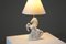 Cabor Horse Tischlampe aus weißer Keramik, Frankreich, 1980er 8