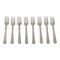Art Deco Silverware No. 7 Silver 830 Pastry Forks from Hans Hansen, 1930s, Set of 8, Image 1