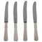 Art Deco Silver and Steel Silverware No. 7 Fruit Knives, 1930s, Set of 4 1