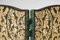 Vintage French Screen in Oak and Green and Gold Velvet, 1940 2