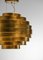 Vintage E456 Pendant Ball in Metal and Gold Leaves, 1980 12