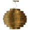 Vintage E456 Pendant Ball in Metal and Gold Leaves, 1980, Image 2