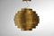 Vintage E456 Pendant Ball in Metal and Gold Leaves, 1980 3