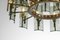 Large Italian G011 Chandelier in Smoked Glass and Brass, 1950 18