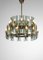 Large Italian G011 Chandelier in Smoked Glass and Brass, 1950 10