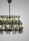 Large Italian G011 Chandelier in Smoked Glass and Brass, 1950, Image 15