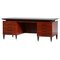 Large Italian G725 Desk in Wood and Glass by Vittorio Dassi, 1960s, Image 1