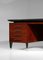 Großer italienischer G725 Schreibtisch aus Holz & Glas von Vittorio Dassi, 1960er 3