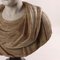 Römischer Kaiser Büste aus weißem Marmor und blumigem Alabaster 6