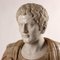 Römischer Kaiser Büste aus weißem Marmor und blumigem Alabaster 4