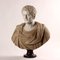 Roman Emperor Bust in White Marble and Flowery Alabaster 2