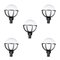 Boom Wall Lamps from Bega 1990s, Set of 5, Image 1