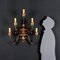 Wandlampe aus Holz und Metall 2