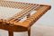 Mesa de centro de teca y cuerda atribuida a Georges Tigien, para Pradera, años 50, Francia, Imagen 7