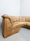 Geschwungenes modulares Vintage Ledersofa von Rolf Benz, 1960er, 2er Set 2