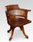 Mahogany Captains Revolving Desk Chair 1