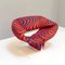 Chaise F582 Ribbon par Pierre Paulin et Jack Lenor Larsen Fabrics pour Artifort, 1970s 3