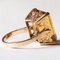 Vintage 18k Gold Citrine Cocktail Ring, 1960s 6