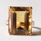 Vintage 18k Gold Citrine Cocktail Ring, 1960s, Image 1