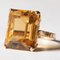 Vintage 18k Gold Citrine Cocktail Ring, 1960s 2