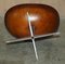 Egg Chair and Footstool in Brown Leather from Fritz Hansen, 1968, Set of 2 19