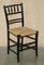 Antique Ebonised Side Chairs, Set of 2 11