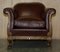 Antique Victorian Leather and Walnut Club Chairs, 1880, Set of 2 3