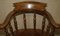 Antiker edwardianischer Armlehnstuhl aus Ulmenholz, 1900 5