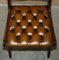 Vintage Chesterfield Brown Leather Dining Chairs, Set of 8 6