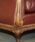 Antikes viktorianisches Sofa aus braunem Leder & Nussholz, 1880 7