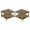 Mid-Century Modern Brass and Glass Side Tables, 1960, Set of 2 1