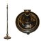 Antique Black Lacquer Floor Lamp, 1920 1