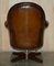 Antique Chesterfield Captains Armchair in Cigar Brown Leather, 1900 15