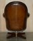 Antique Chesterfield Captains Armchair in Cigar Brown Leather, 1900, Image 15