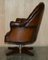 Antique Chesterfield Captains Armchair in Cigar Brown Leather, 1900, Image 17
