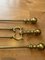 Antique Victorian Gothic Fire Companion Set in Brass, 1800s, Set of 3 8