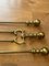 Set de Compagnon de Feu Antique Victorien Gothique en Laiton, 1800s, Set de 3 8