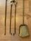 Antique Victorian Gothic Fire Companion Set in Brass, 1800s, Set of 3 10