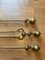 Victorian Gothic Ball and Eagle Claw Motif Fire Companion Set in Brass, Set of 3 10