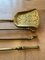 Victorian Gothic Fire Companion Set in Brass, 1800s, Set of 3 7