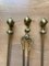 Victorian Gothic Fire Companion Set in Brass, 1800s, Set of 3, Image 10