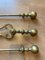 Victorian Gothic Fire Companion Set in Brass, 1800s, Set of 3 12