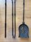 Victorian Gothic Fire Companion Set in Iron, 1800s, Set of 3 8