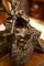 Tigre e antilope in bronzo Meiji giapponesi su base in legno duro, Immagine 4