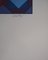 Victor Vasarely, Composizione cinetica in rosso e blu, Serigrafia originale, XX secolo, Immagine 7